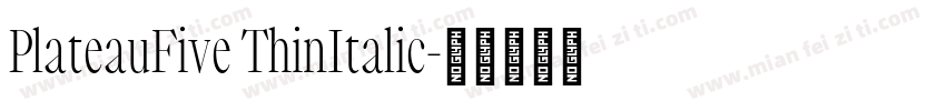 PlateauFive ThinItalic字体转换
